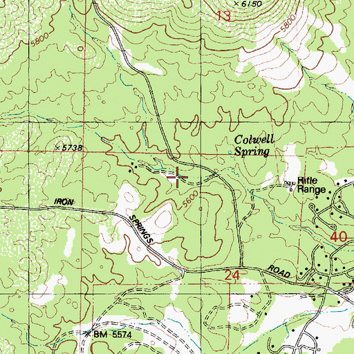 Topographic Map of Camp Teva, AZ