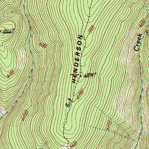 Topographic Map of Henderson Ridge, ID