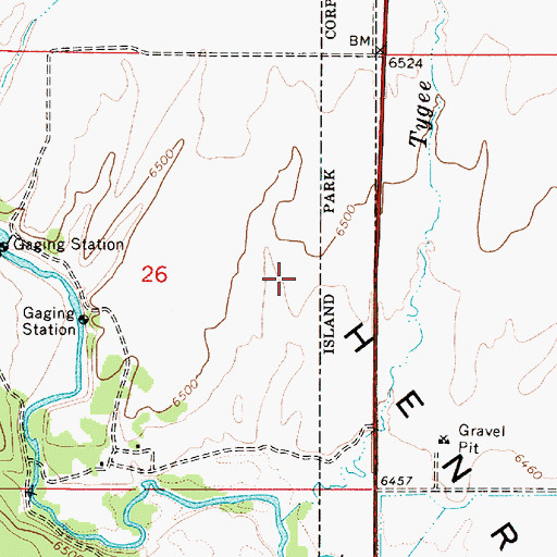 Topographic Map of Henrys Lake Flat, ID