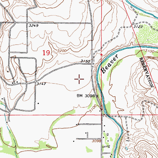 Topographic Map of Camp Verde Elementary School, AZ