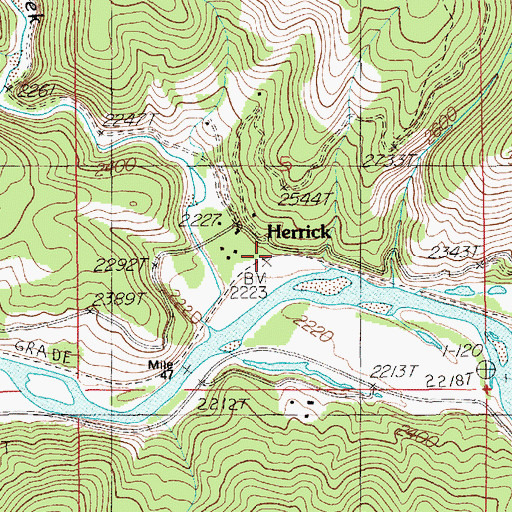 Topographic Map of Herrick, ID