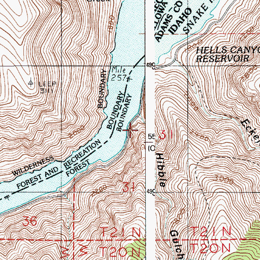 Topographic Map of Hibble Gulch, ID