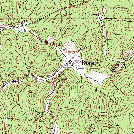 Topographic Map of Hidden Creek, ID