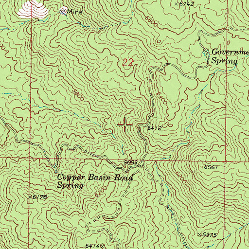 Topographic Map of Canfield Spring, AZ