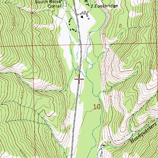 Topographic Map of High Creek, ID