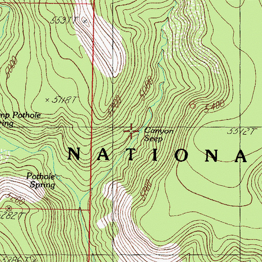 Topographic Map of Canyon Seep, AZ