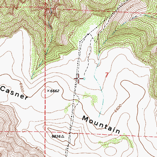 Topographic Map of Casner Mountain Tank, AZ
