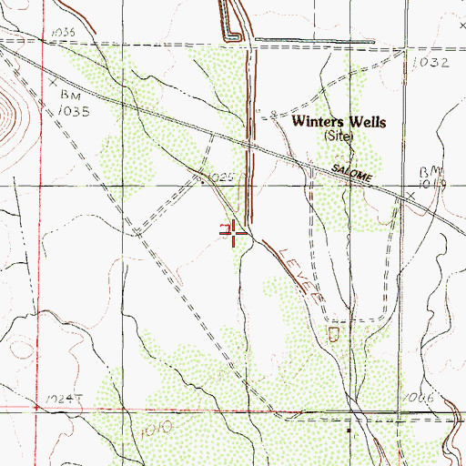 Topographic Map of Delaney Wash, AZ