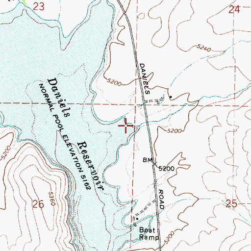 Topographic Map of Hill Creek, ID