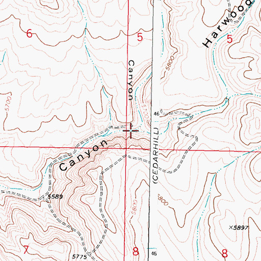 Topographic Map of Hillhouse Canyon, ID