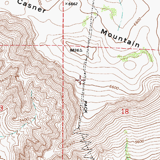 Topographic Map of Casner Mountain Trail Eight, AZ