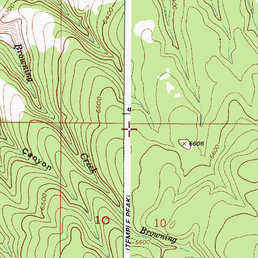 Topographic Map of Hilton Creek, ID