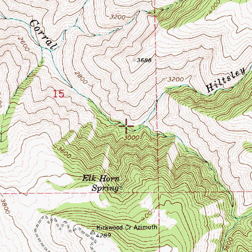Topographic Map of Hiltsley Creek, ID