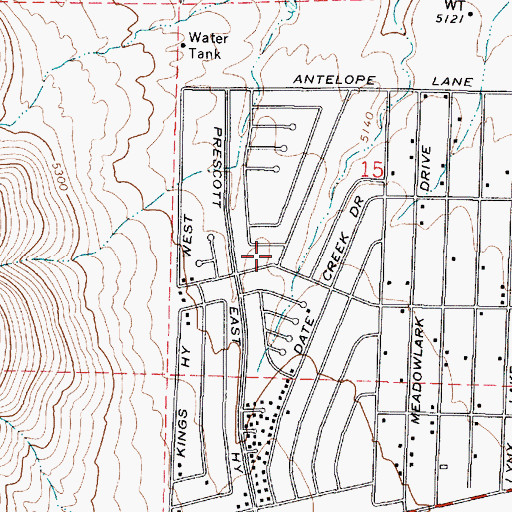 Topographic Map of Castle Canyon Mesa, AZ