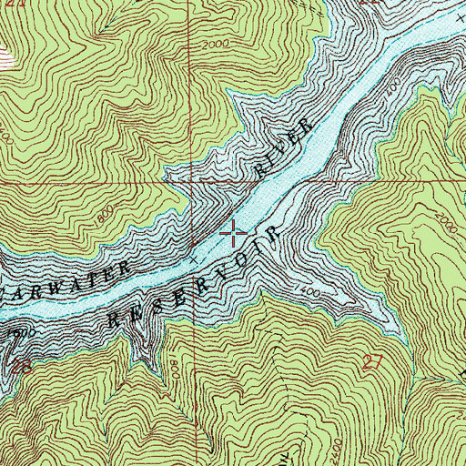 Topographic Map of Hodson Creek, ID