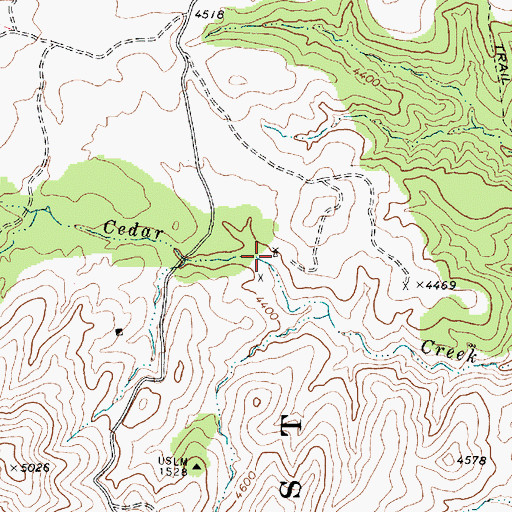 Topographic Map of Cedar Well, AZ