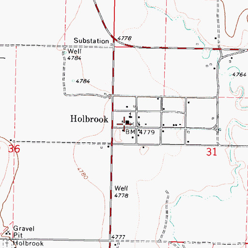 Topographic Map of Holbrook, ID