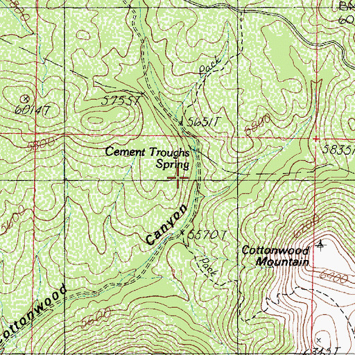 Topographic Map of Cement Trough Spring, AZ
