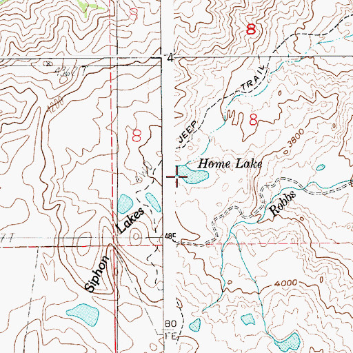 Topographic Map of Home Lake, ID