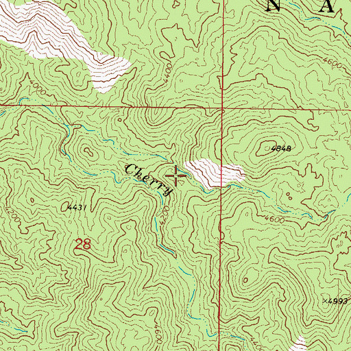 Topographic Map of Charles Spring, AZ