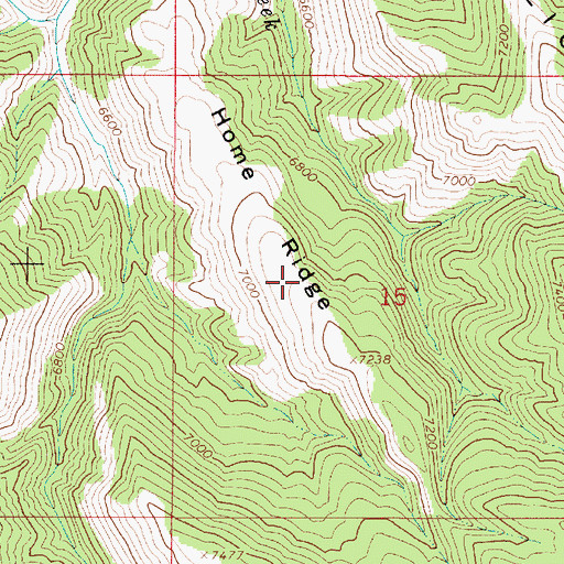 Topographic Map of Home Ridge, ID