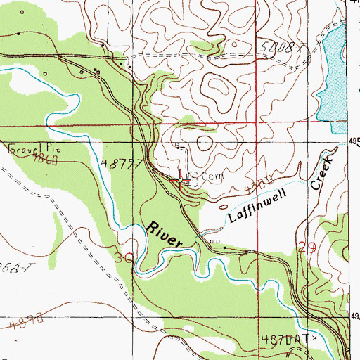 Topographic Map of Homes Cemetery, ID