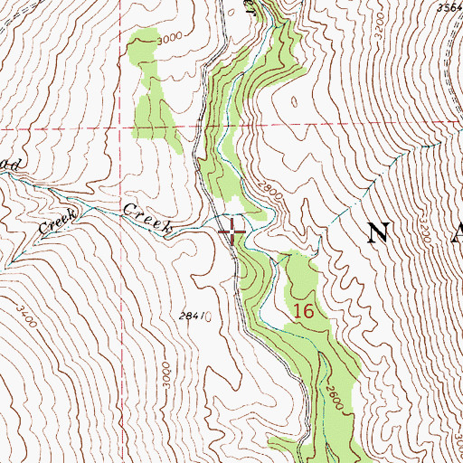 Topographic Map of Homestead Creek, ID