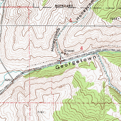 Topographic Map of Honeycomb, ID