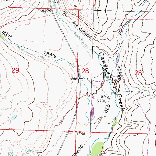 Topographic Map of Hood Gulch, ID