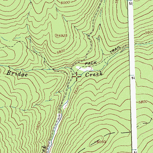 Topographic Map of Hoodoo Creek, ID