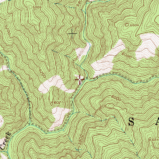 Topographic Map of Hoodoo Creek, ID