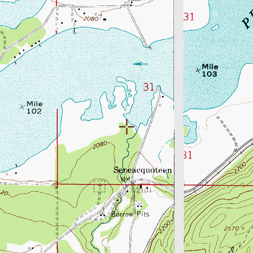 Topographic Map of Hoodoo Creek, ID