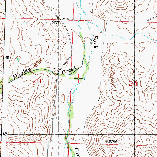 Topographic Map of Hooley Creek, ID