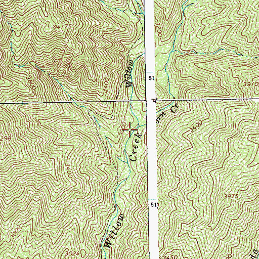 Topographic Map of Horn Creek, ID