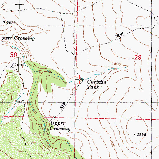 Topographic Map of Christie Tank, AZ