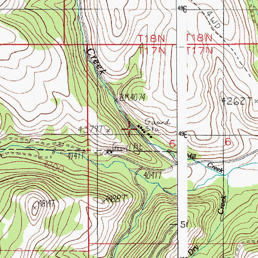 Topographic Map of Hornet Ranger Station, ID