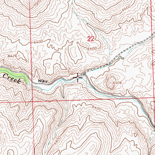 Topographic Map of Horse Basin Creek, ID