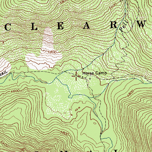 Topographic Map of Horse Camp, ID