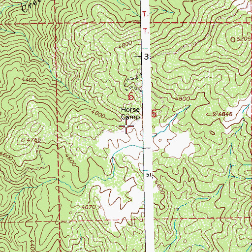 Topographic Map of Horse Camp, ID