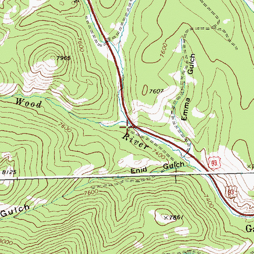 Topographic Map of Horse Creek, ID