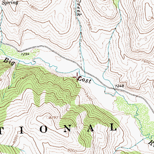 Topographic Map of Horse Creek, ID