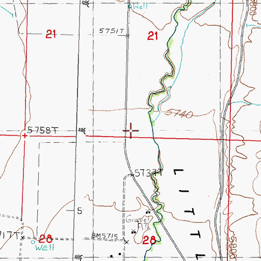 Topographic Map of Horse Creek, ID