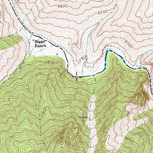 Topographic Map of Horse Creek, ID