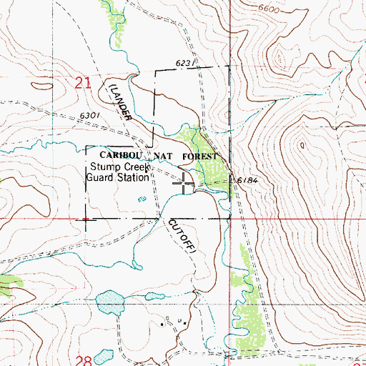 Topographic Map of Horse Creek, ID
