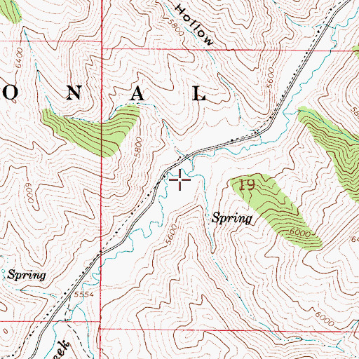 Topographic Map of Horse Creek, ID