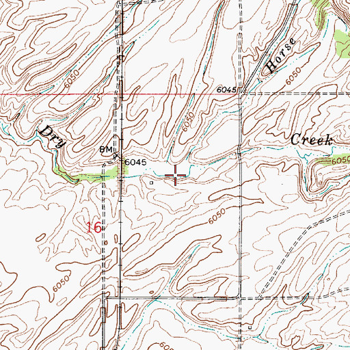 Topographic Map of Horse Creek, ID