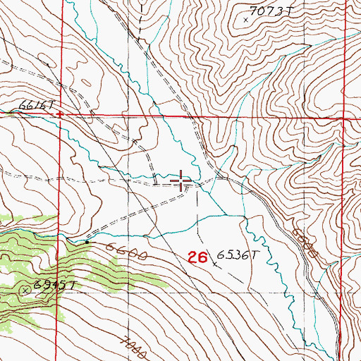 Topographic Map of Horse Creek, ID