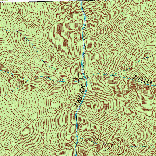 Topographic Map of Horse Creek, ID