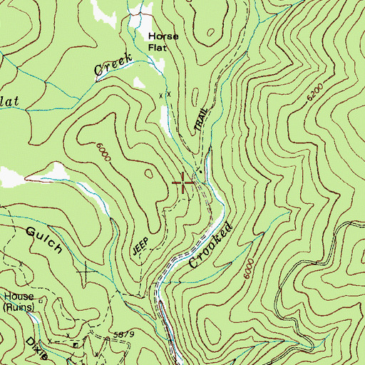 Topographic Map of Horse Flat Creek, ID
