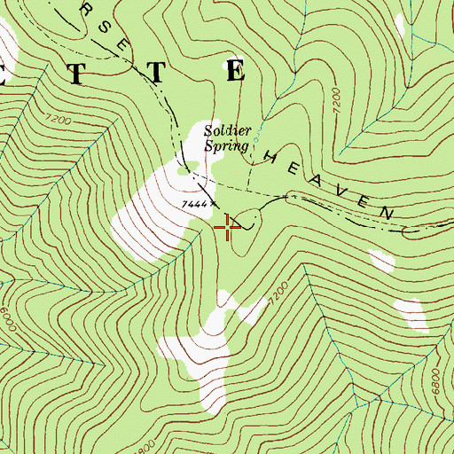 Topographic Map of Horse Heaven Ridge, ID